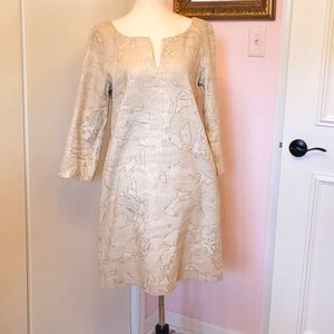 J. CREW linen silk metellic dress